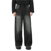 Washed Black Street Style Denim Jeans
